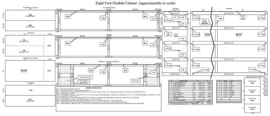 8' Cabinet Specs